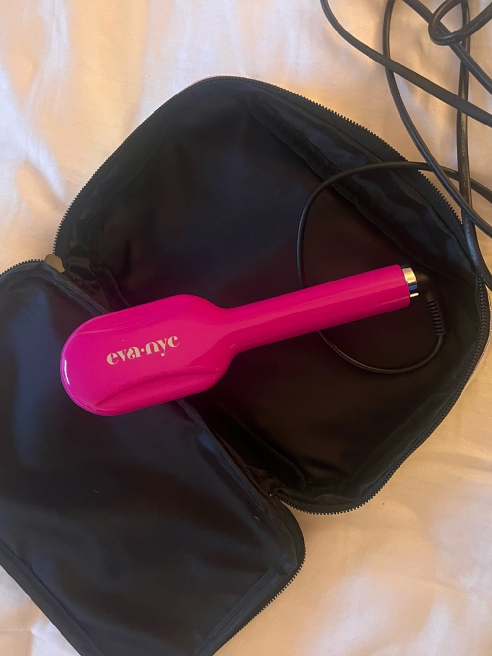 Hot Pink Electric Hair Brush - Sleek Detangling Styler